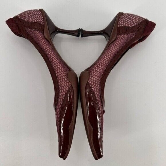 PRADA Y2K 2000 Vintage Mesh Pointed Toe Kitten Heel Pumps Heels Shoes Size 37.5 - Picture 4 of 9